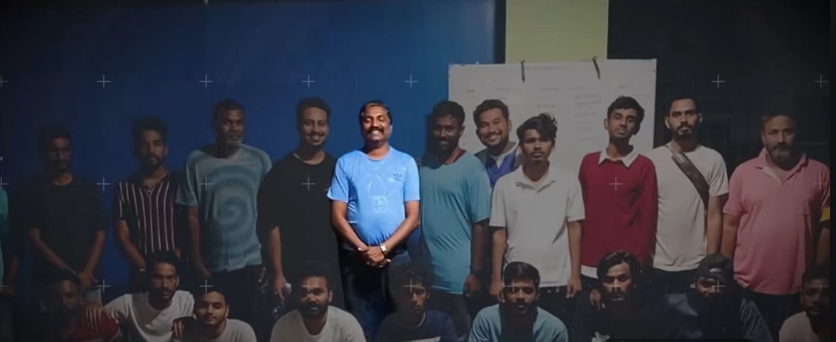 A group of youngsters was released from the clutches of forced labour in Myanmar, with 'Shankar' highlighted.  