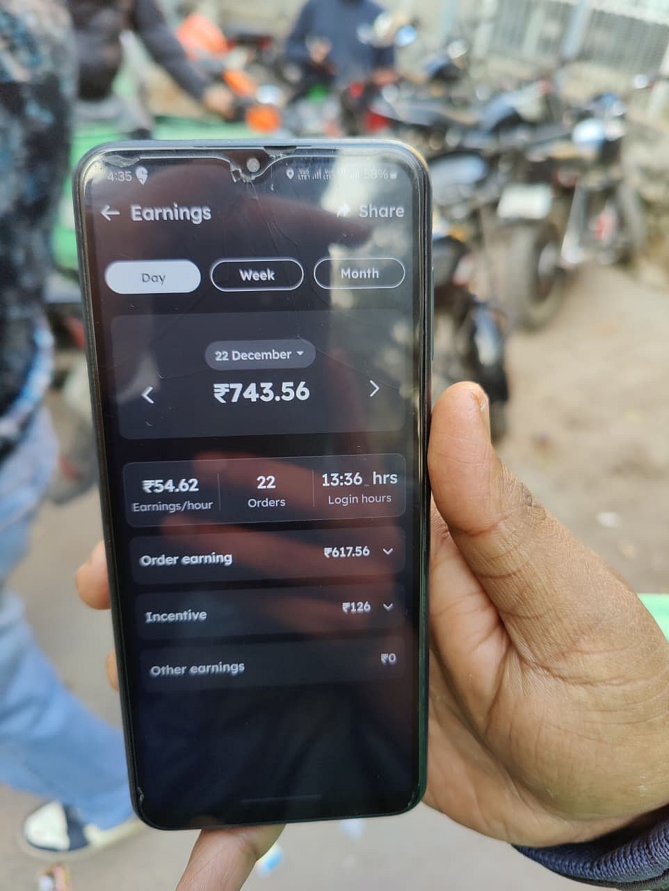 Gig workers showing us their earnings 