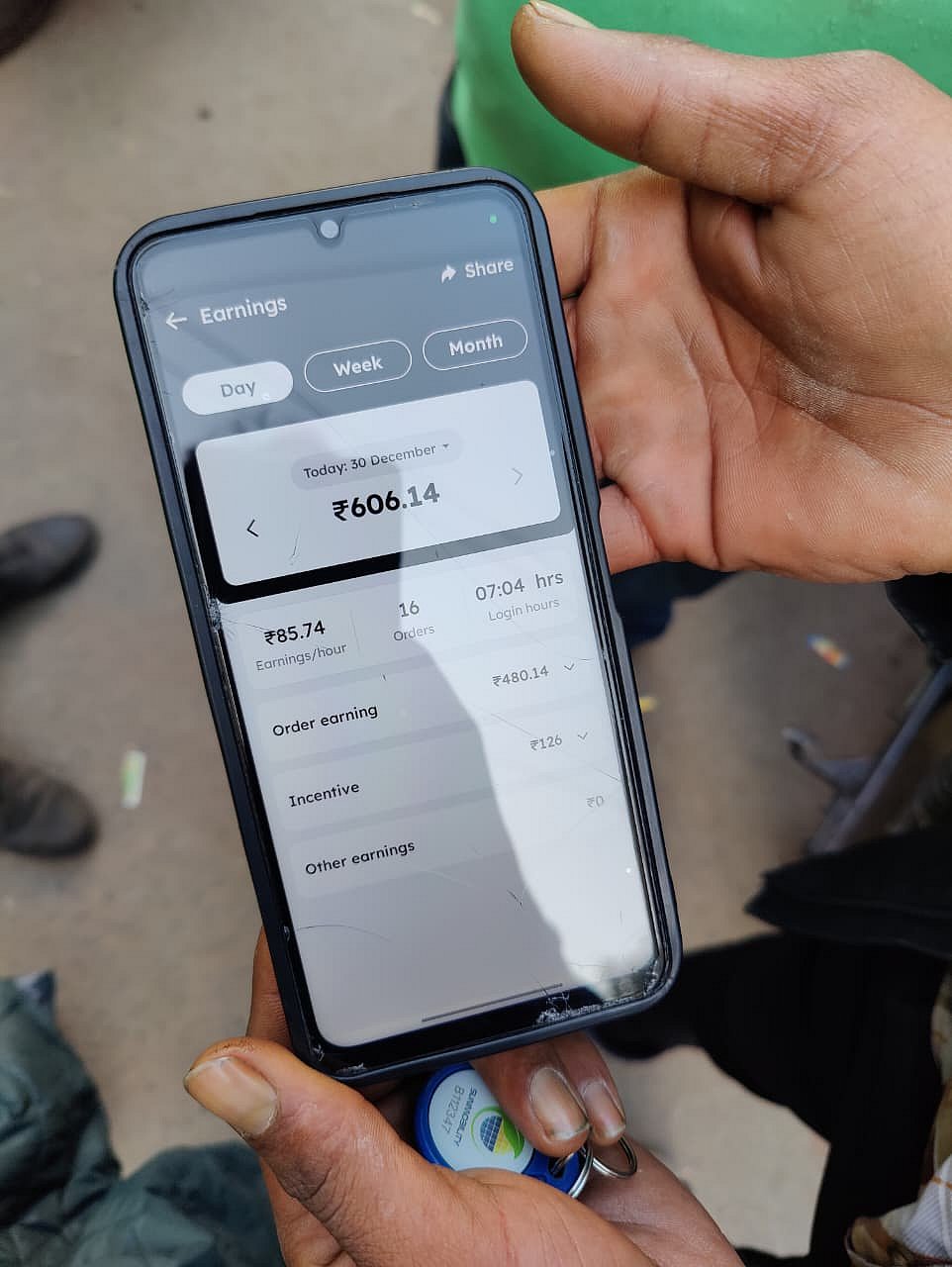 Gig workers showing us their earnings 