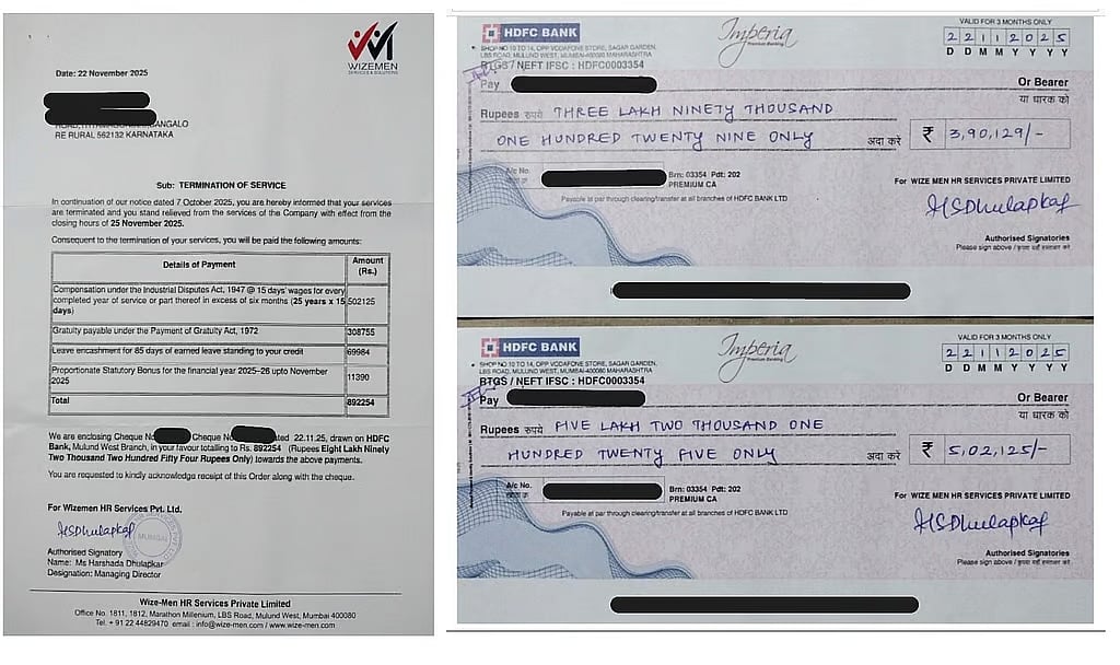 Eleven workers at the Mysuru plant, eight at Anjanapura, four at Hegdenagar, two at Whitefield and one worker at Sarjapura received the cheques. The cheque of the worker in Sarjapura was returned to the company as the receiver’s address could not be found.