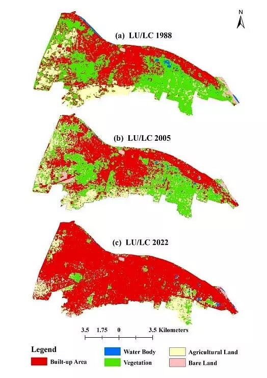 Land use change in Patna