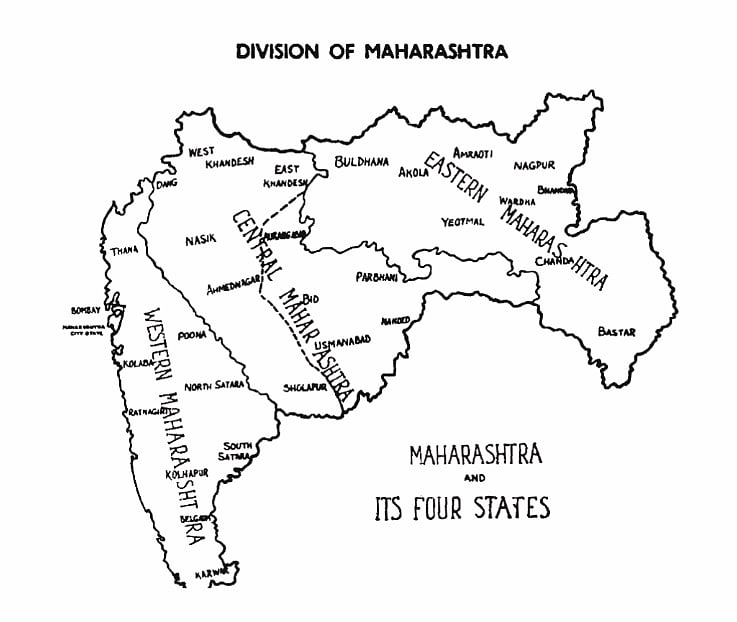 Political map of Maharashtra proposed by Ambedkar, BAWS Vol 1.