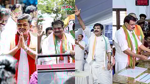 എം. സ്വരാജ്, പി.വി.  അൻവർ, ആര്യാടൻ ഷൗക്കത്ത്, മോഹൻ ജോർജ്