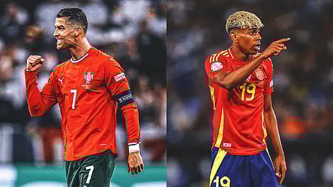 Cristiano Ronaldo and Lamine Yamal