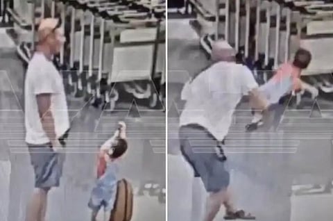 russian man attacks child