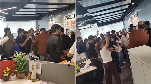 എയർ ഇന്ത്യ സാറ്റ്സ് ഓഫീസില്‍ നടന്ന പാർട്ടി