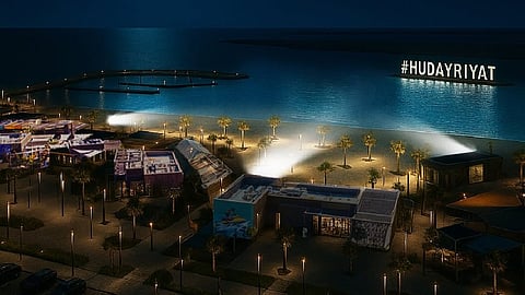 Night beach at Hudayriyat island, Abu Dhabi