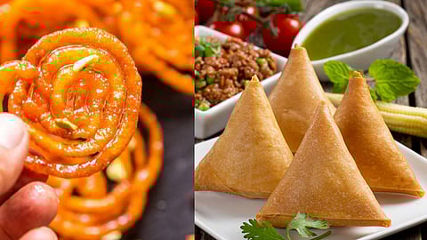 ജിലേബി, സമൂസ