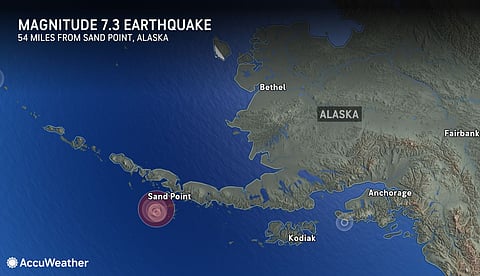 Alaska recorded 7.3 magnitude earthquake