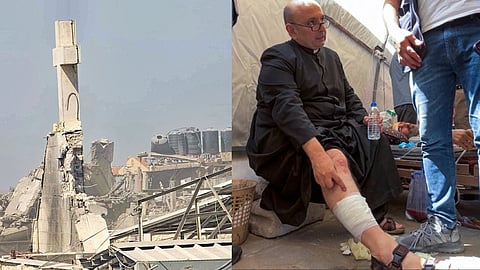 The parish priest Gabriel Romanelli was injured in the attack