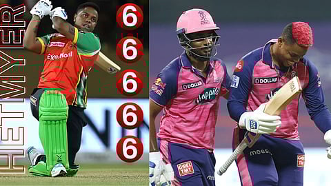 Shimron Hetmyer hits five sixes in an over