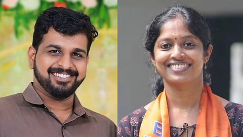 വി. മനുപ്രസാദ്, നവ്യ ഹരിദാസ്