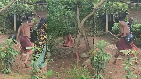 അടൂർ സ്വദേശി തങ്കപ്പനെ തല്ലിച്ചതച്ച് മകനും മരുമകളും