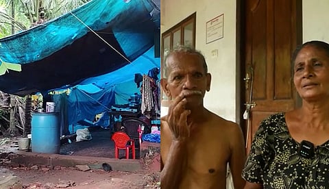 വീടിന് പുറത്തെ ഷെഡ്, ഭർത്താവ് പത്മനാഭനും ഭാര്യ ദേവിയും