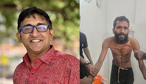 അഡ്വ. ഹരീഷ് വാസുദേവൻ, പിടിയിലായ പ്രതി ഗോവിന്ദച്ചാമി