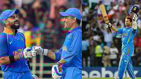 സച്ചിൻ ടെണ്ടുൽക്കർ, എംഎസ് ധോണി, വിരാട് കോഹ്ലി