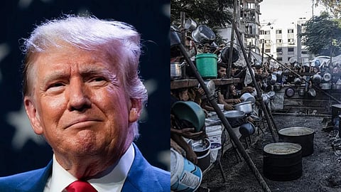 ഗാസയില്‍ പട്ടിണിയെന്ന് സമ്മതിച്ച് ഡൊണാള്‍ഡ് ട്രംപ് 