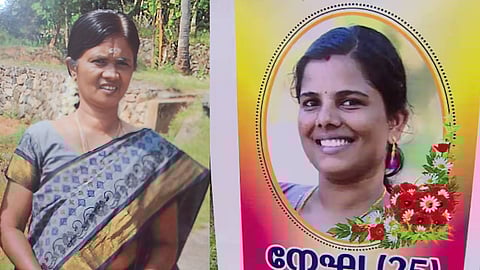 നേഘ, ഭർതൃമാതാവ് ഇന്ദിര 