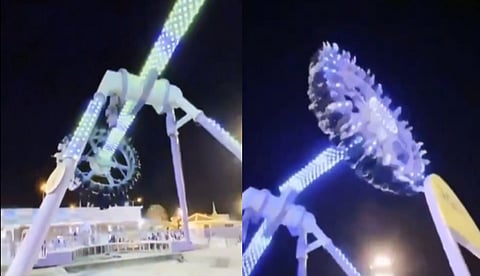 റൈഡ് തകർന്ന് വീഴുന്ന ദൃശ്യം