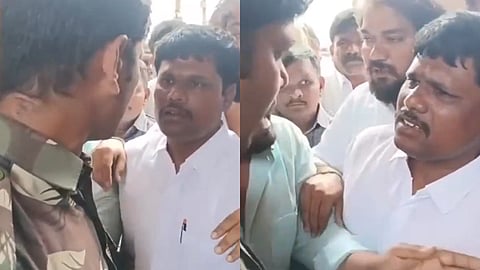 പൊലീസുകാരൻ്റെ മുഖത്തടിച്ച് ആന്ധ്രാ മന്ത്രിയുടെ സഹോദരൻ