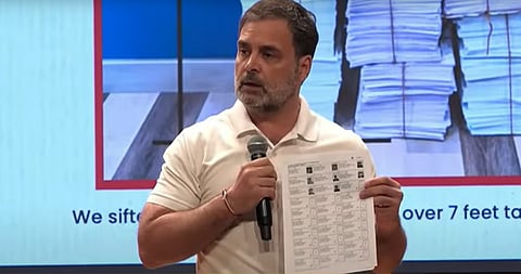 "വോട്ടുകൊള്ള അഞ്ച് വിധത്തിൽ, ബിജെപിയുടെ വോട്ട് മോഷണത്തിന് തെരഞ്ഞെടുപ്പ് കമ്മീഷൻ കൂട്ടുനിന്നു"; വൻ വെളിപ്പെടുത്തലുമായി രാഹുൽ ഗാന്ധി