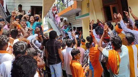Bajrang Dal protest in Chhatisgarh against Pentcost christian believers
