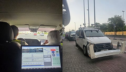 ദുബായിൽ റോഡുകൾ പരിശോധിക്കുന്ന വാഹനങ്ങൾ