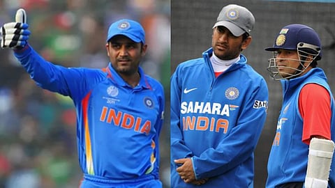 MS Dhoni, Sachin Tendulkar, Virender Sehwag