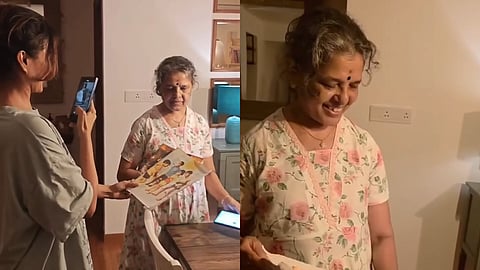 അമ്മ ഗിരിജാ വാര്യർക്ക് സർപ്രൈസുമായി മഞ്ജു