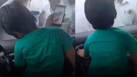 കുഞ്ഞ് കാറിൽ നിന്ന് രക്ഷപ്പെടുന്ന വീഡിയോ