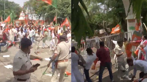 "പ്രധാനമന്ത്രിയെ അധിക്ഷേപിച്ചു"; ബിഹാറിൽ ബിജെപി-കോൺഗ്രസ് പ്രവർത്തകർ തമ്മിൽ വൻ സംഘർഷം- വീഡിയോ