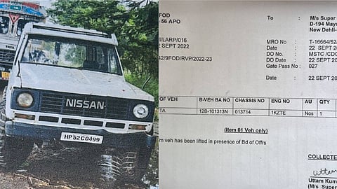 അനധികൃതമായി കടത്തിയ വാഹനം