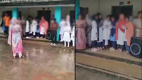 ആലത്തിയൂർ കെഎച്ച്എംഎച്ച് എസ്എസിൽ ആർഎസ്എസ് ഗണഗീതം പാടി കുട്ടികൾ; അബദ്ധം പറ്റിയതെന്ന് സ്കൂൾ അധികൃതർ 