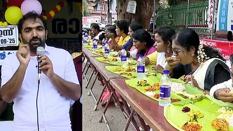 ആശമാർക്ക് ഒരുക്കിയ സദ്യയുടെ ദൃശ്യം