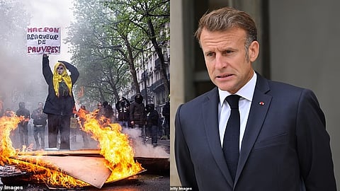 ഫ്രാന്‍സില്‍ മാക്രോണിനെതിരെ 'ബ്ലോക്ക് എവരിത്തിങ്' പ്രതിഷേധം