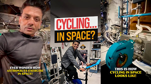 "ഇവിടെ ജിം മെമ്പർഷിപ്പ് വേണ്ട"; ബഹിരാകാശത്ത് വ്യായാമത്തിന് ഉപയോഗിക്കുന്നത് സ്പേസ് ബൈക്കെന്ന് ശുഭാൻഷു ശുക്ല