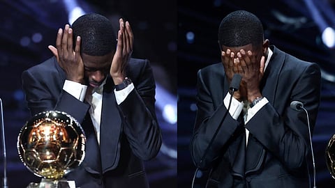 Ousmane Dembélé in tears