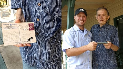 72 വർഷത്തിനു ശേഷം പോസ്റ്റ് കാർഡ് അയച്ച ആളിലേക്ക് തിരിച്ചെത്തി