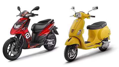  Aprilia and Vespa scooters