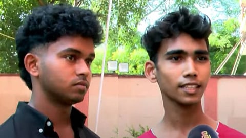 മർദനമേറ്റ വിദ്യാർഥികൾ