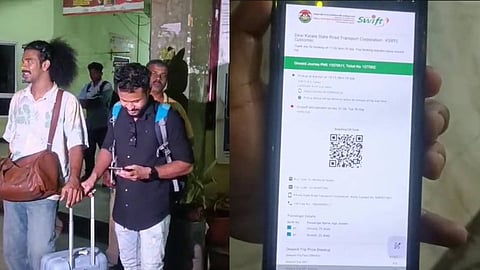 ഡിപ്പോയിൽ കുടുങ്ങിയ യാത്രക്കാർ