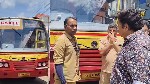 കെഎസ്ആർടിസി ബസ് തടഞ്ഞ് മന്ത്രിയുടെ ശകാരം