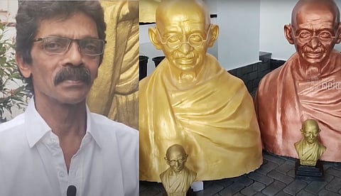 ഇതുവരെ നിര്‍മിച്ചത് 5500 ഓളം ഗാന്ധി പ്രതിമകള്‍; ന്യൂയോര്‍ക്കിലും മെക്‌സികോയിലും ഇസ്രയേലിലുമടക്കമെത്തിയ ബിജുവിന്റെ ശില്‍പ പെരുമ