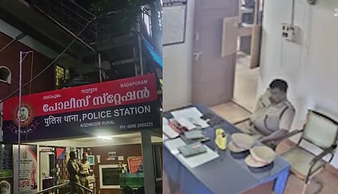 നാദാപുരത്ത് പൊലീസുകാരനെ പ്രദേശവാസിയും ബന്ധുവും ചേര്‍ന്ന് മര്‍ദിച്ചെന്ന പരാതി; സിസിടിവി ദൃശ്യം പുറത്തുവന്നതോടെ പൊലീസ് വാദം പൊളിഞ്ഞു