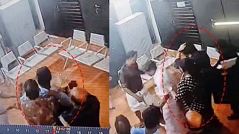 സനൂപിനെ ആശുപത്രി അധികൃതർ തടയുന്നു, പരിക്കേറ്റ ഡോക്ടർ