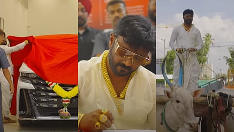കാർ വാങ്ങാൻ കാളവണ്ടിയിലെത്തിയ കർഷകൻ