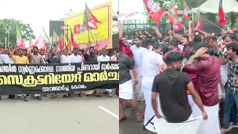 യുവമോർച്ച സെക്രട്ടറിയേറ്റ് മാർച്ച്