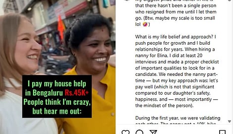 വീട്ടുജോലിക്ക്  45,000 രൂപ ശമ്പളം