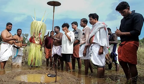പതിവുതെറ്റാതെ ഇക്കുറിയും വിത്തിറക്കാന്‍ തെയ്യമെത്തി; തിമിരി വയലില്‍ ഇനി കൃഷിയിറക്കാം