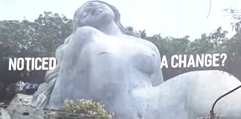 സാഗര കന്യക ശിൽപ്പം പരസ്യത്തിൽ 